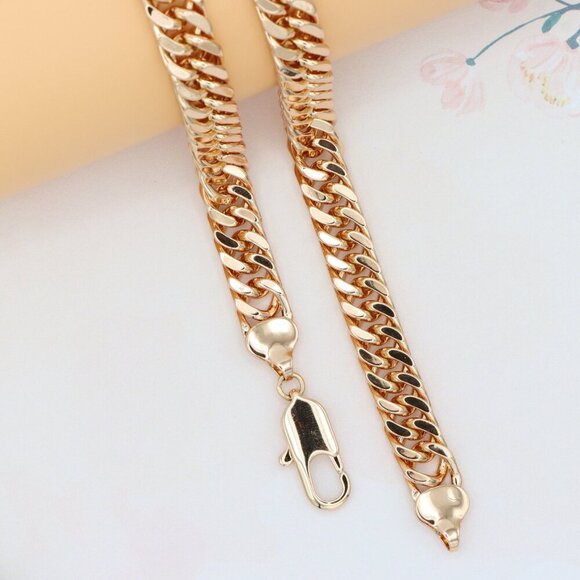 Bold Rose Gold Chunky Chain Necklace for Statement Styling, XPNL0283 - Picture 12 of 12